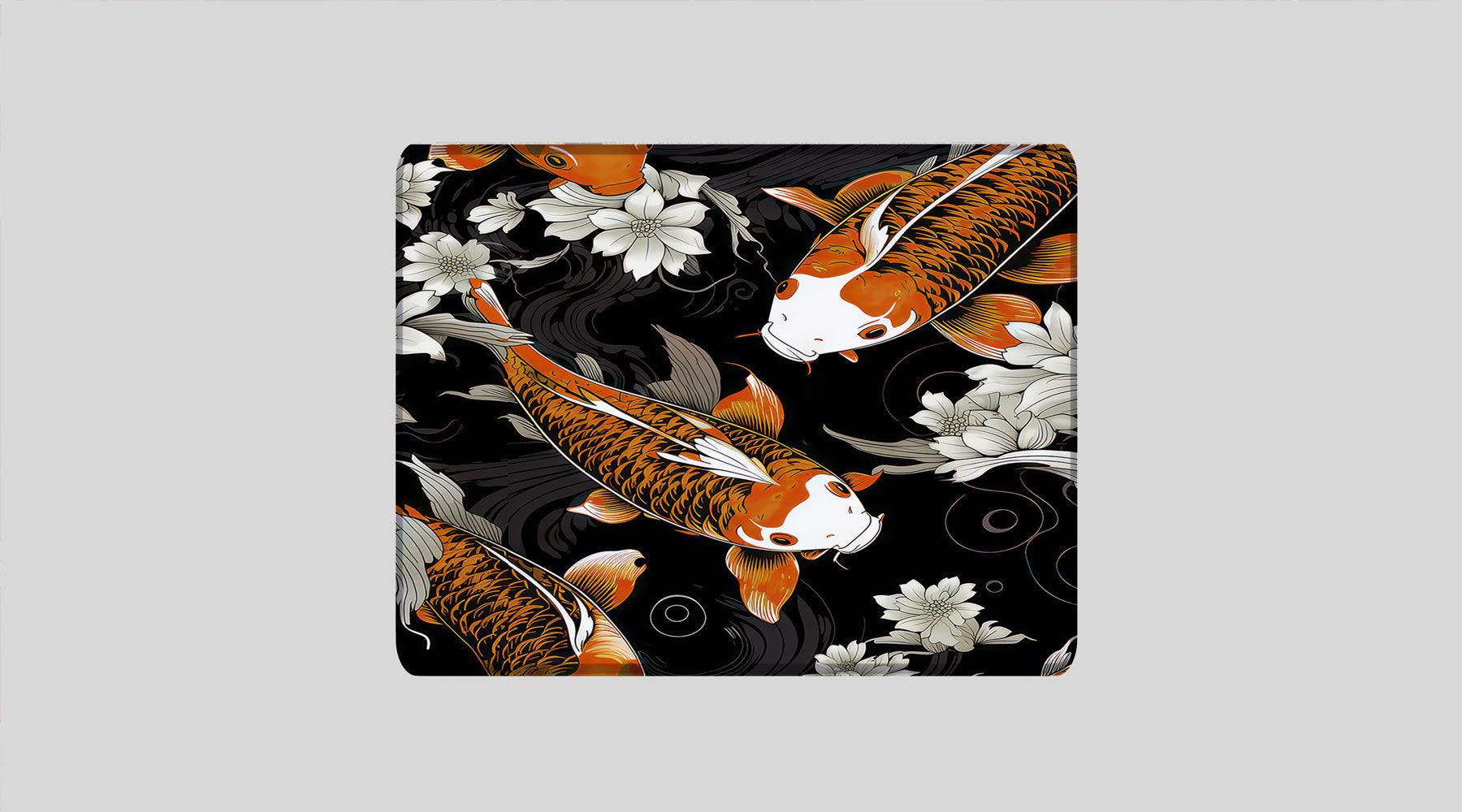 KOI PATTERN ORANGE - Japan Design - XXL Gaming Mauspad