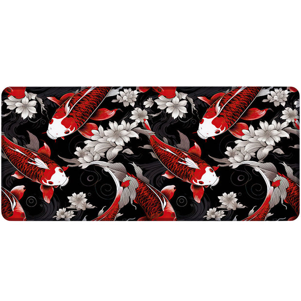 KOI PATTERN RED - Japan Design - XXL Gaming Mauspad