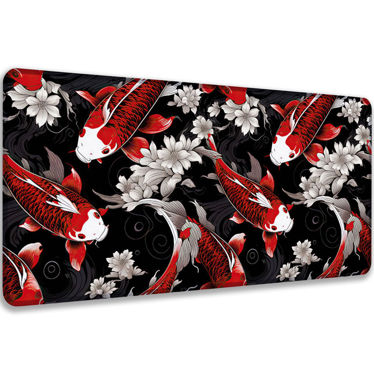KOI PATTERN RED - Japan Design - XXL Gaming Mauspad