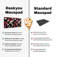 KOI PATTERN RED - Japan Design - XXL Gaming Mauspad