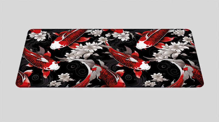 KOI PATTERN RED - Japan Design - XXL Gaming Mauspad