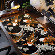 KOI PATTERN ORANGE - Japan Design - XXL Gaming Mauspad