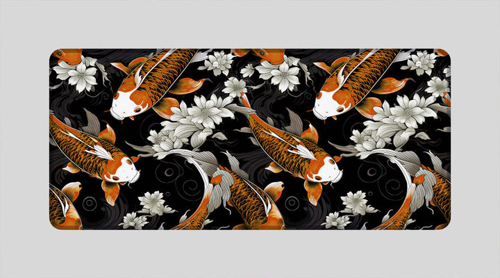 KOI PATTERN ORANGE - Japan Design - XXL Gaming Mauspad