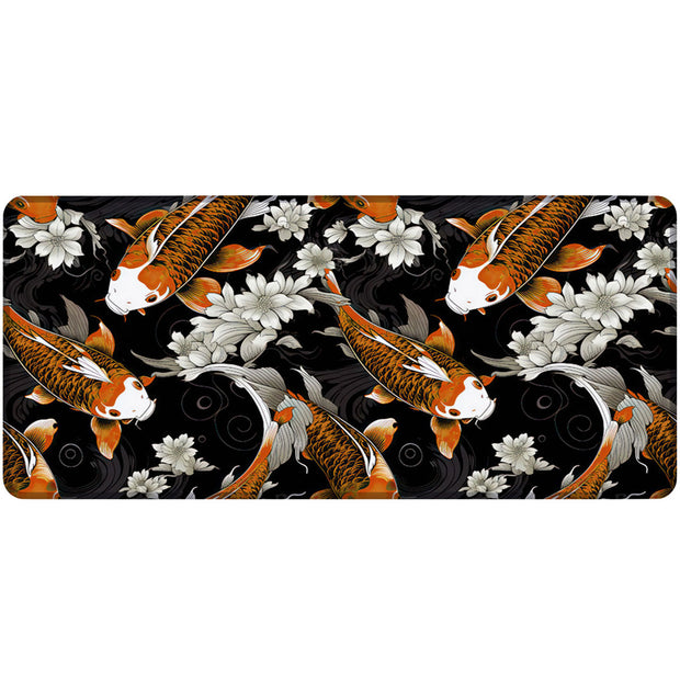 KOI PATTERN ORANGE - Japan Design - XXL Gaming Mauspad