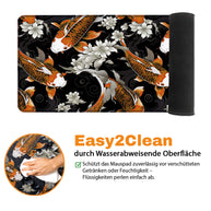 KOI PATTERN ORANGE - Japan Design - XXL Gaming Mauspad
