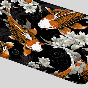 KOI PATTERN ORANGE - Japan Design - XXL Gaming Mauspad