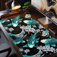 KOI PATTERN BLUE - Japan Design - XXL Gaming Mauspad