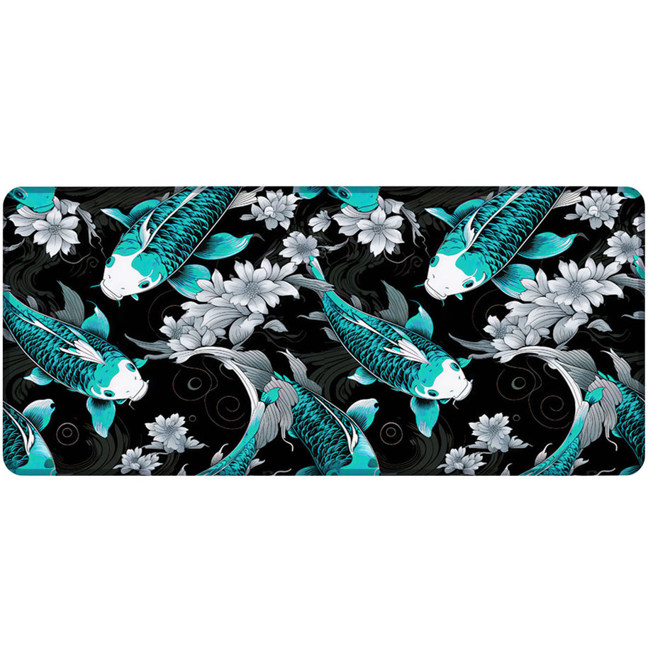 KOI PATTERN BLUE - Japan Design - XXL Gaming Mauspad