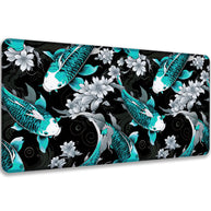 KOI PATTERN BLUE - Japan Design - XXL Gaming Mauspad