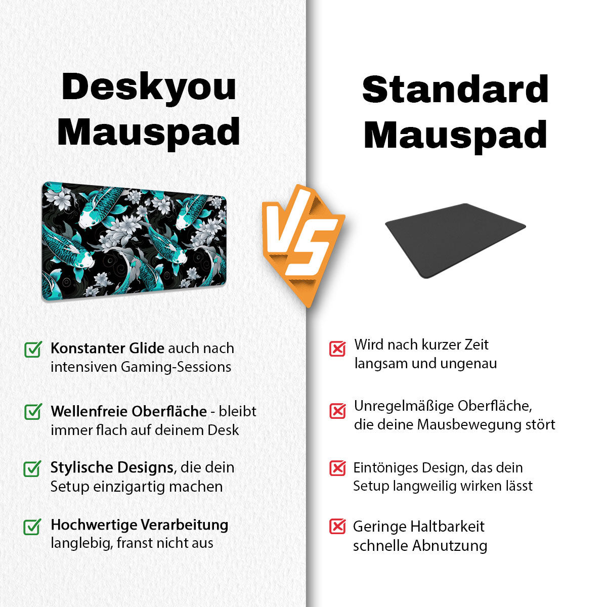 KOI PATTERN BLUE - Japan Design - XXL Gaming Mauspad