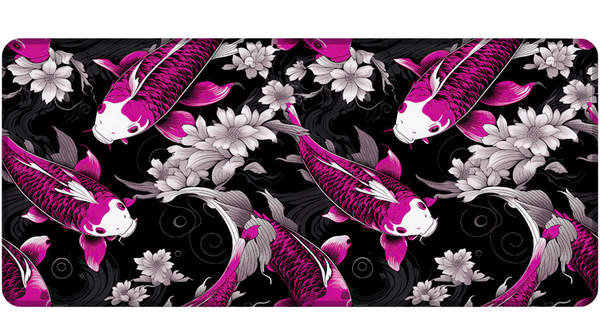 KOI PATTERN PURPLE - Japan Design - XXL Gaming Mauspad