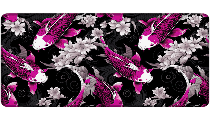 KOI PATTERN PURPLE - Japan Design - XXL Gaming Mauspad