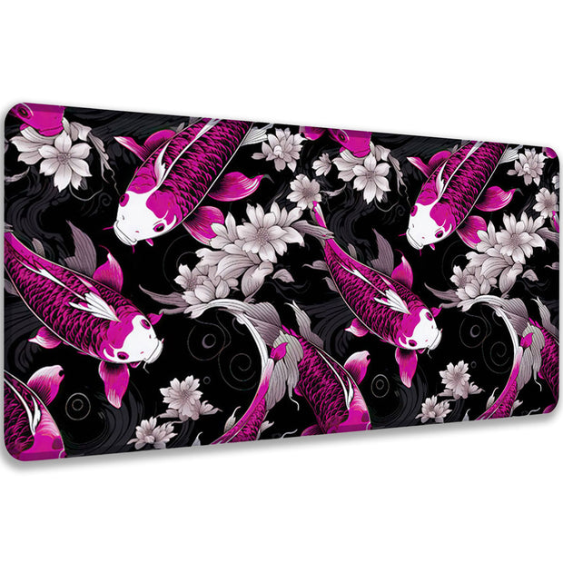 KOI PATTERN PURPLE - Japan Design - XXL Gaming Mauspad