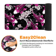 KOI PATTERN PURPLE - Japan Design - XXL Gaming Mauspad