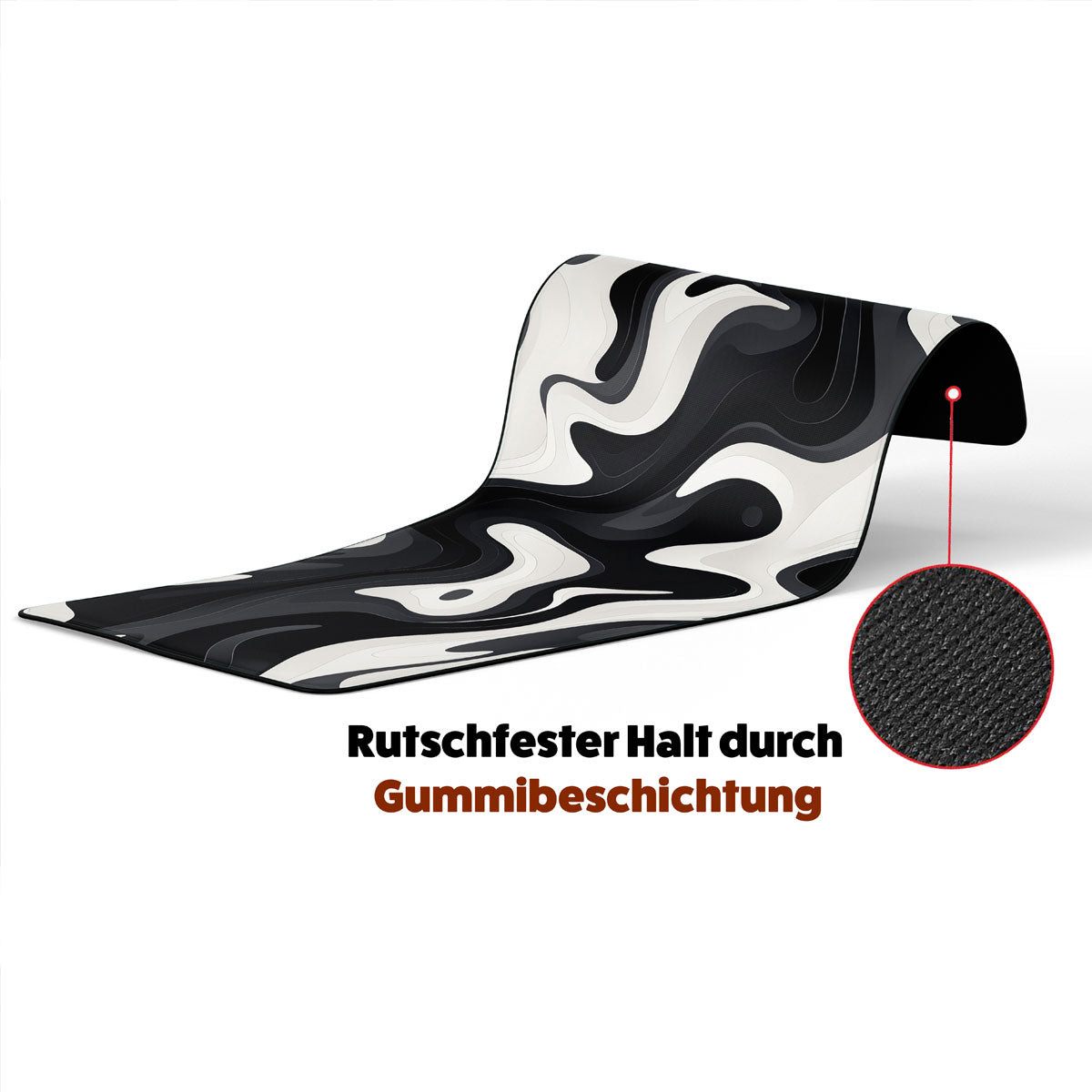 LIQUID BLACK - Pattern Design - XXL Gaming Mauspad