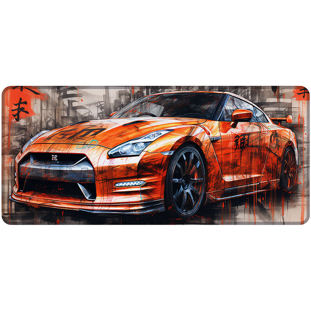 GTR Japan Orange - Car Design - XXL Gaming Mauspad