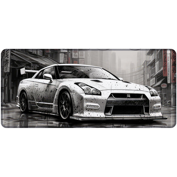 GTR Black White - Car Design - XXL Gaming Mauspad
