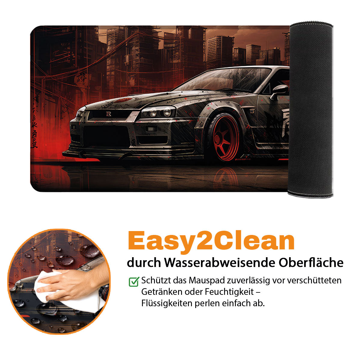 GTR Red China- Car Design - XXL Gaming Mauspad