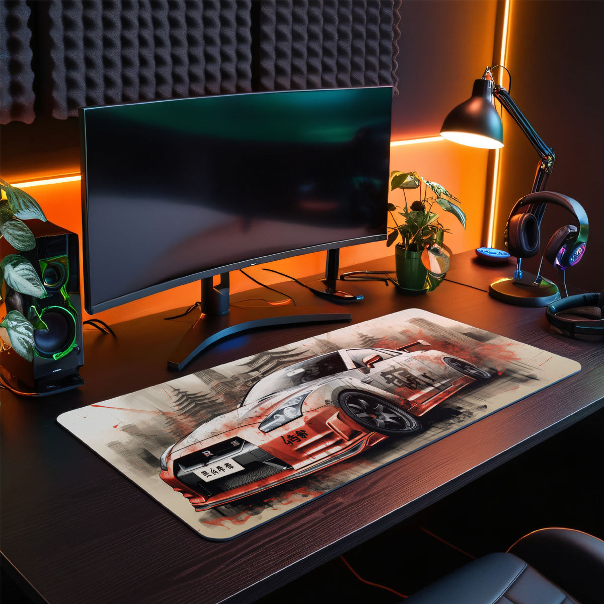 GTR Orange China - Car Design - XXL Gaming Mauspad
