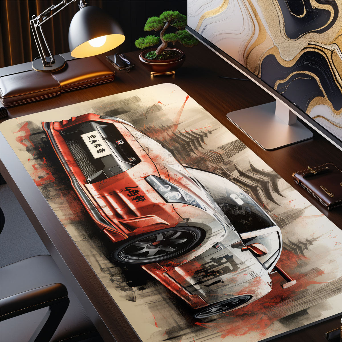 GTR Orange China - Car Design - XXL Gaming Mauspad
