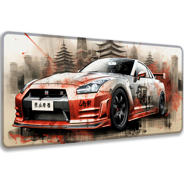 GTR Orange China - Car Design - XXL Gaming Mauspad