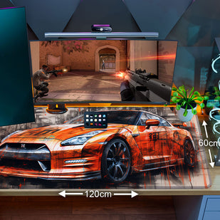 GTR Japan Orange - Car Design - XXL Gaming Mauspad