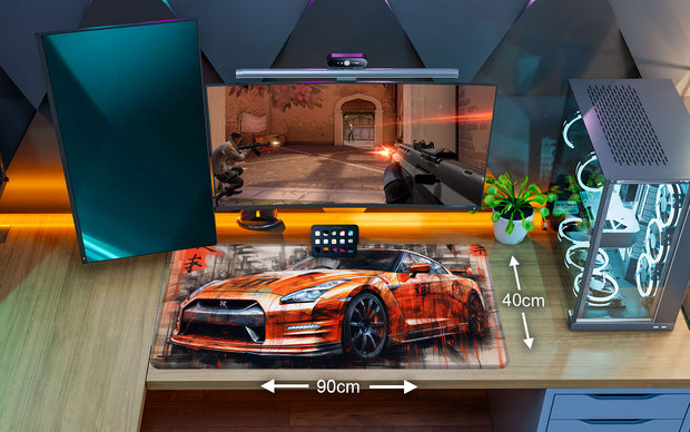 GTR Japan Orange - Car Design - XXL Gaming Mauspad