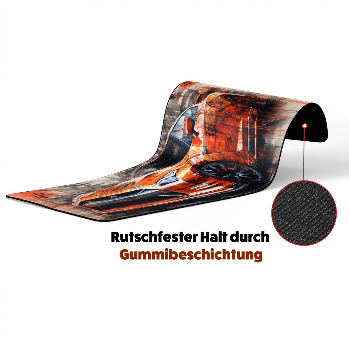 GTR Japan Orange - Car Design - XXL Gaming Mauspad