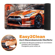 GTR Japan Orange - Car Design - XXL Gaming Mauspad