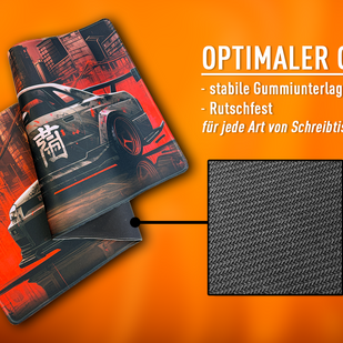 GTR Orange China - Car Design - XXL Gaming Mauspad