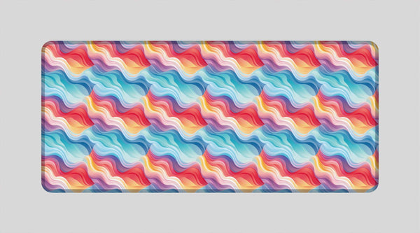 PAPER WAVE RAINBOW - Pattern Design - XXL Gaming Mauspad