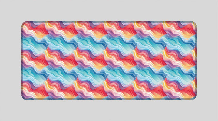 PAPER WAVE RAINBOW - Pattern Design - XXL Gaming Mauspad