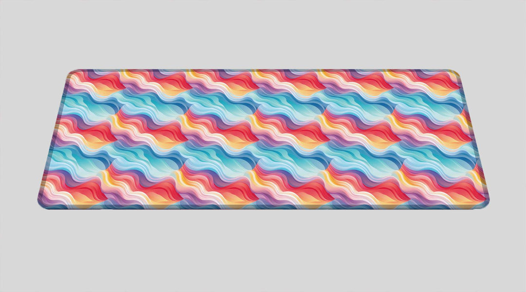 PAPER WAVE RAINBOW - Pattern Design - XXL Gaming Mauspad