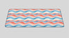 PAPER WAVE BLUE ORANGE - Pattern Design - XXL Gaming Mauspad