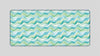 PAPER WAVE GREEN BLUE - Pattern Design - XXL Gaming Mauspad