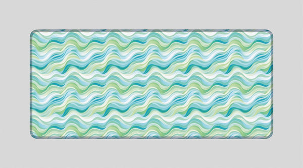 PAPER WAVE GREEN BLUE - Pattern Design - XXL Gaming Mauspad