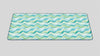 PAPER WAVE GREEN BLUE - Pattern Design - XXL Gaming Mauspad