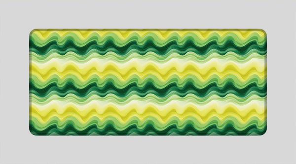 PAPER WAVE GREEN - Pattern Design - XXL Gaming Mauspad