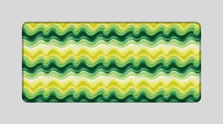 PAPER WAVE GREEN - Pattern Design - XXL Gaming Mauspad