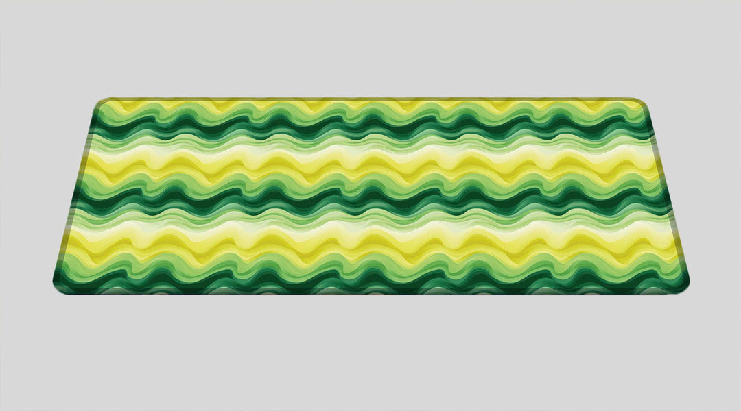 PAPER WAVE GREEN - Pattern Design - XXL Gaming Mauspad