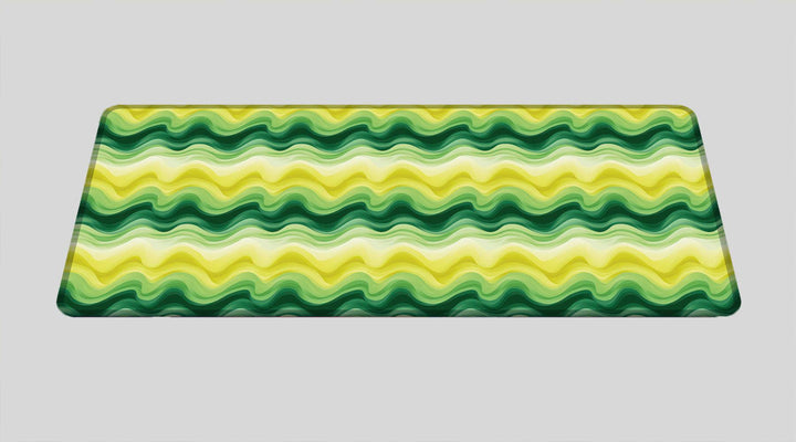 PAPER WAVE GREEN - Pattern Design - XXL Gaming Mauspad