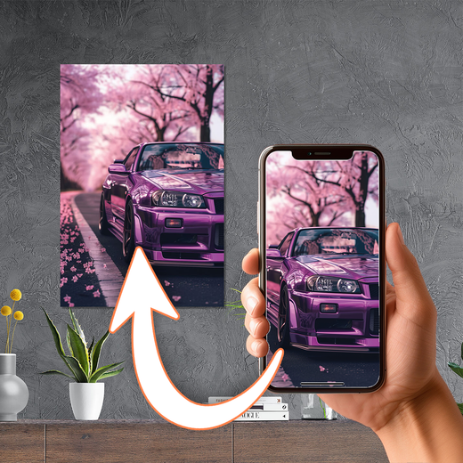 Personalisiert – Dein Design auf einem Platina-Metallbild