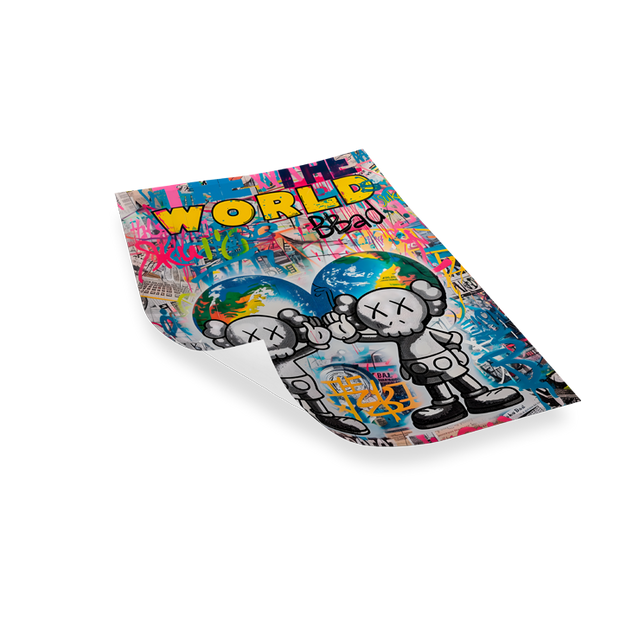 BAD WORLD - Bilderfolie für LED Rahmen