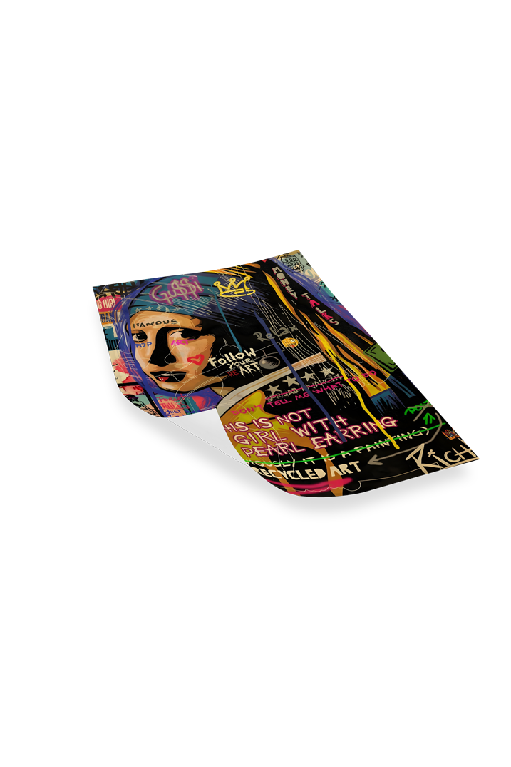 GIRL WITH EARRING - Bilderfolie für LED Rahmen