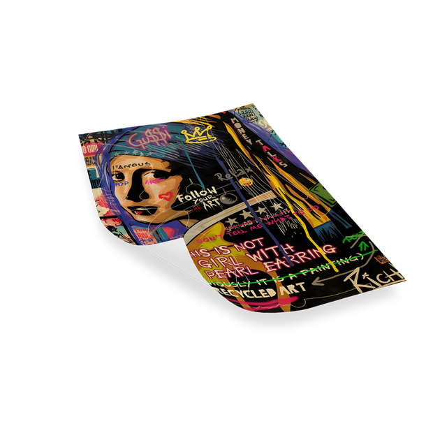 GIRL WITH EARRING - Bilderfolie für LED Rahmen