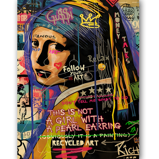 GIRL WITH EARRING - Bilderfolie für LED Rahmen