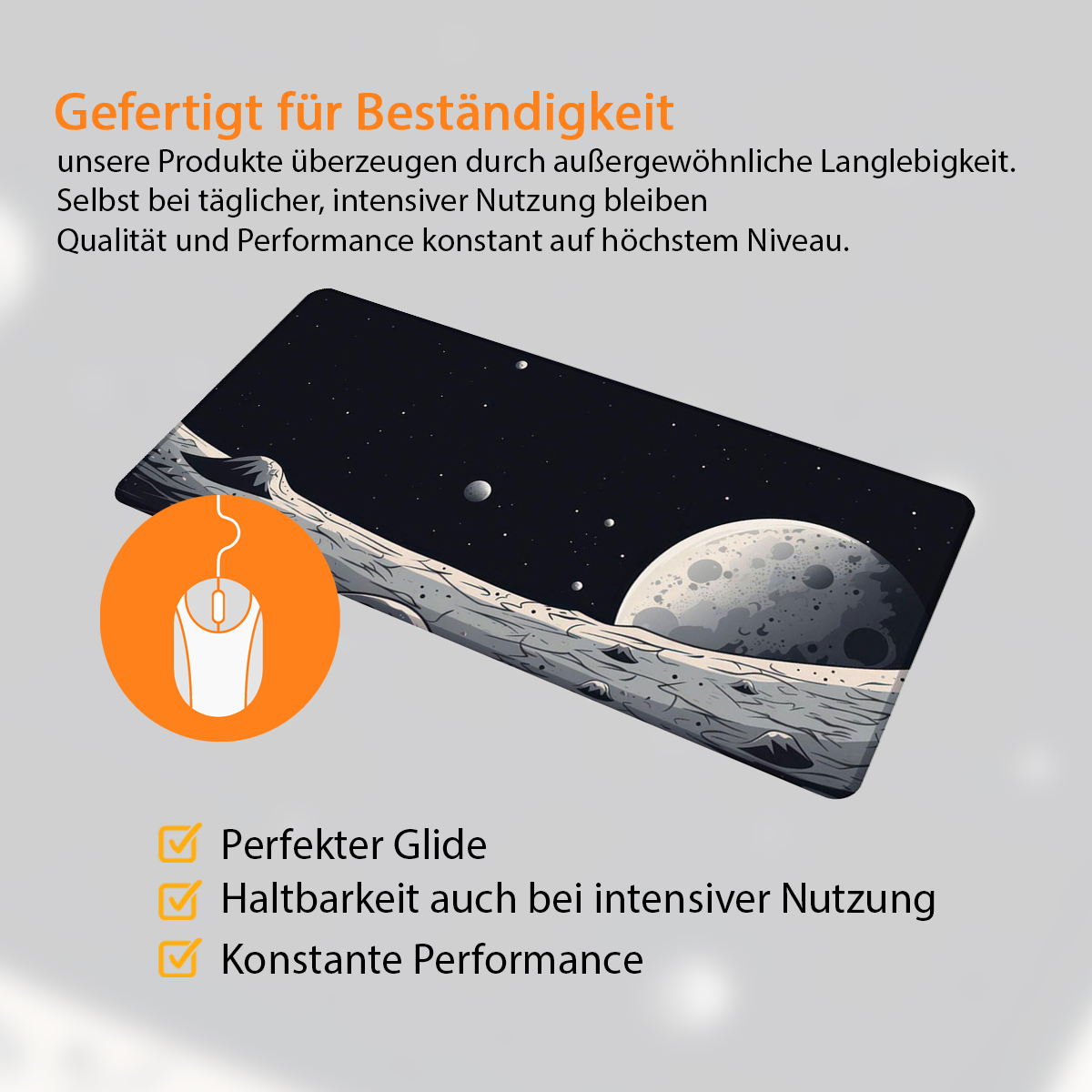 MOONSCAPE ODYSSEY - Space Design - XXL Gaming Mauspad