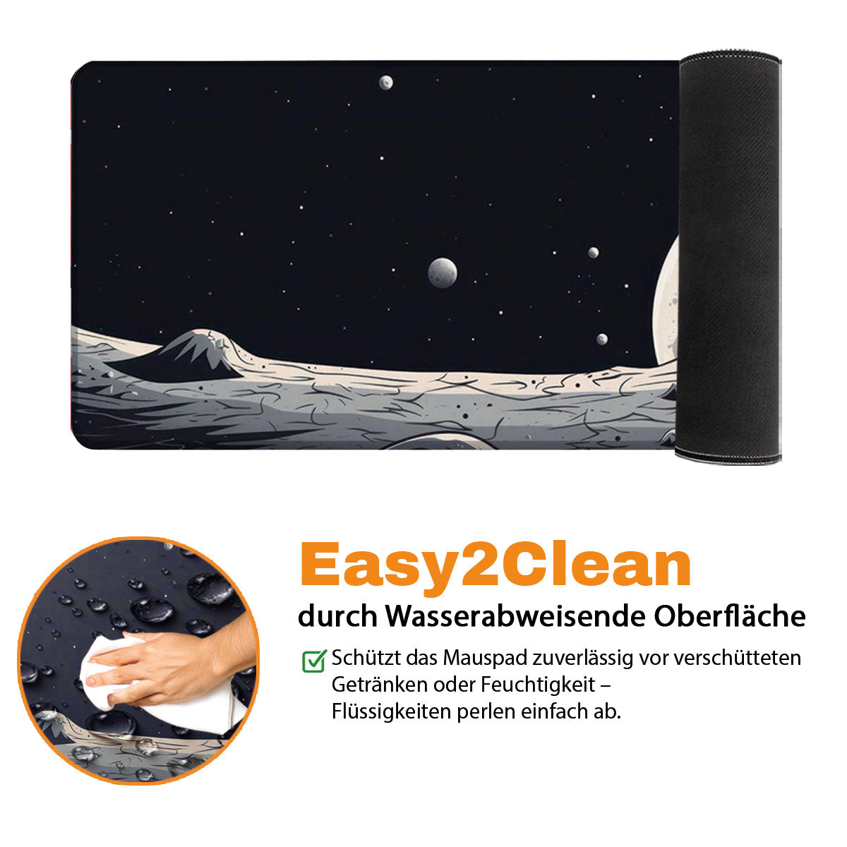 MOONSCAPE ODYSSEY - Space Design - XXL Gaming Mauspad