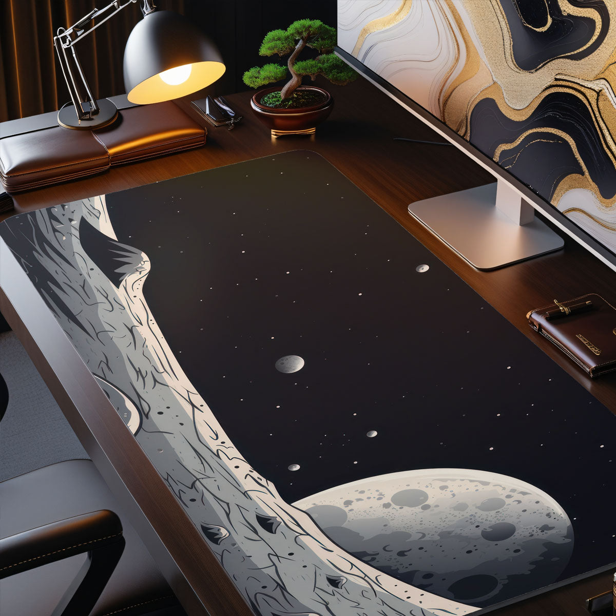 MOONSCAPE ODYSSEY - Space Design - XXL Gaming Mauspad