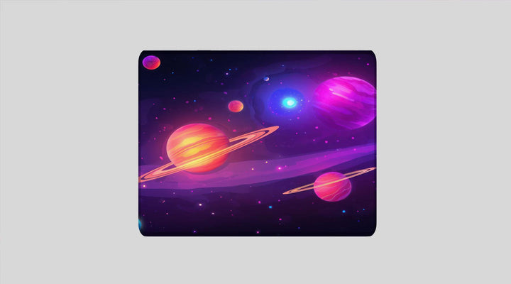 PURPLE PLANETS - Space Design - XXL Gaming Mauspad